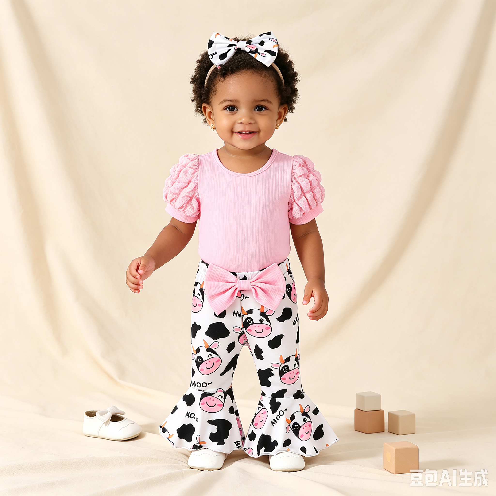 Sarah Valentines Baby Girls Clothes Newborn Infant Baby Girls Outfits Long Sleeve Ruffle Romper Flared Pants Headband Sets 1-24 Months