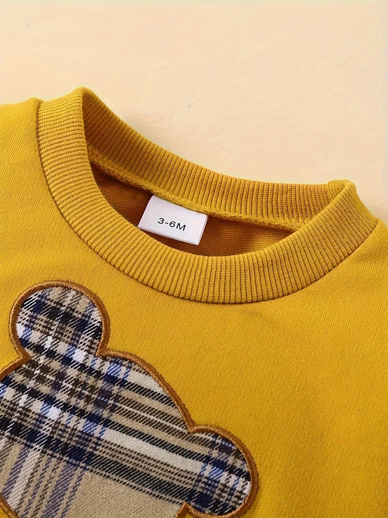 Sarah Toddler Baby Boy Girl Clothes Cute Plaid Teddy Bear Print Long Sleeve Sweatshirt + Casual Jogger Pants 2PCS Outfit Set