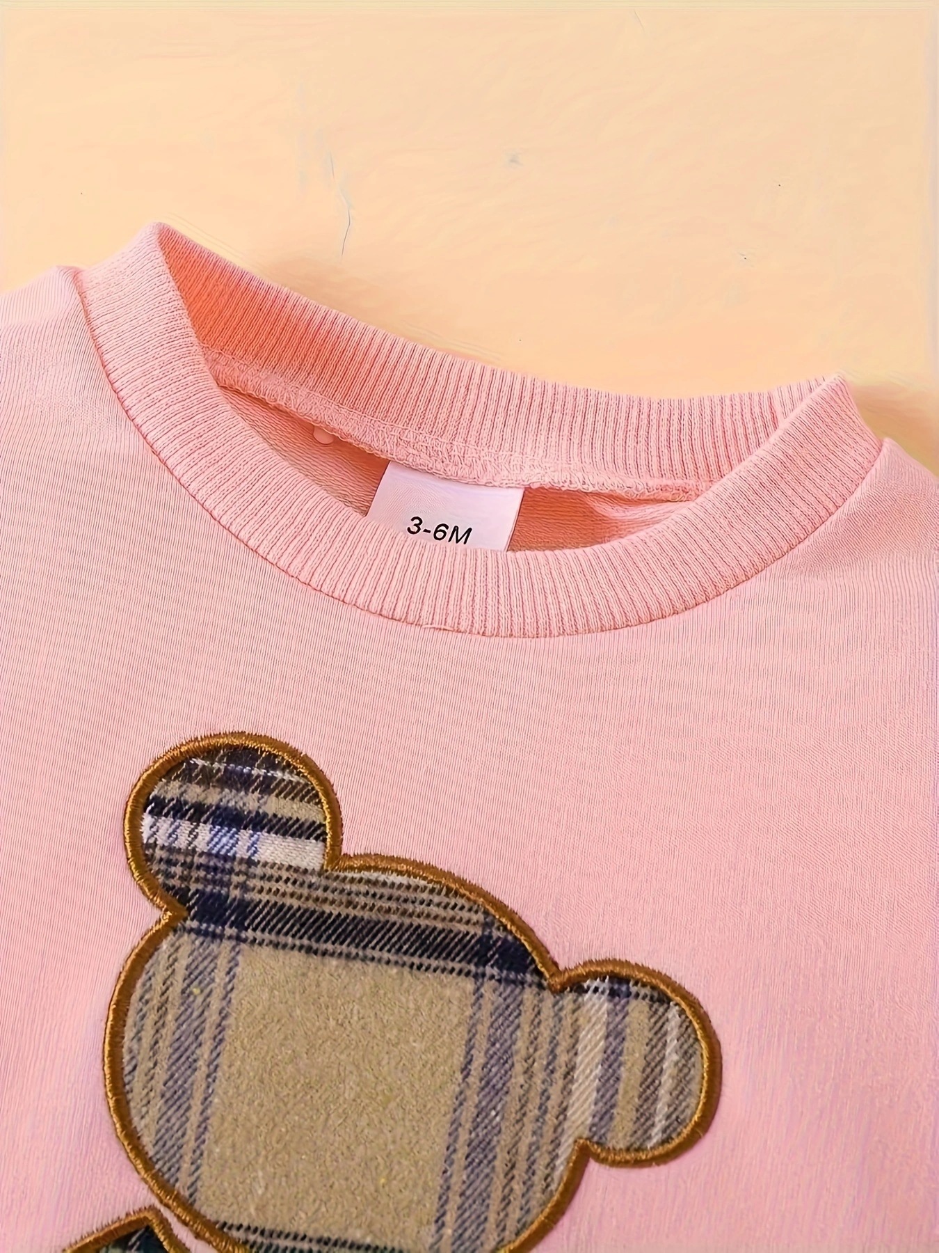 Sarah Toddler Baby Boy Girl Clothes Cute Plaid Teddy Bear Print Long Sleeve Sweatshirt + Casual Jogger Pants 2PCS Outfit Set