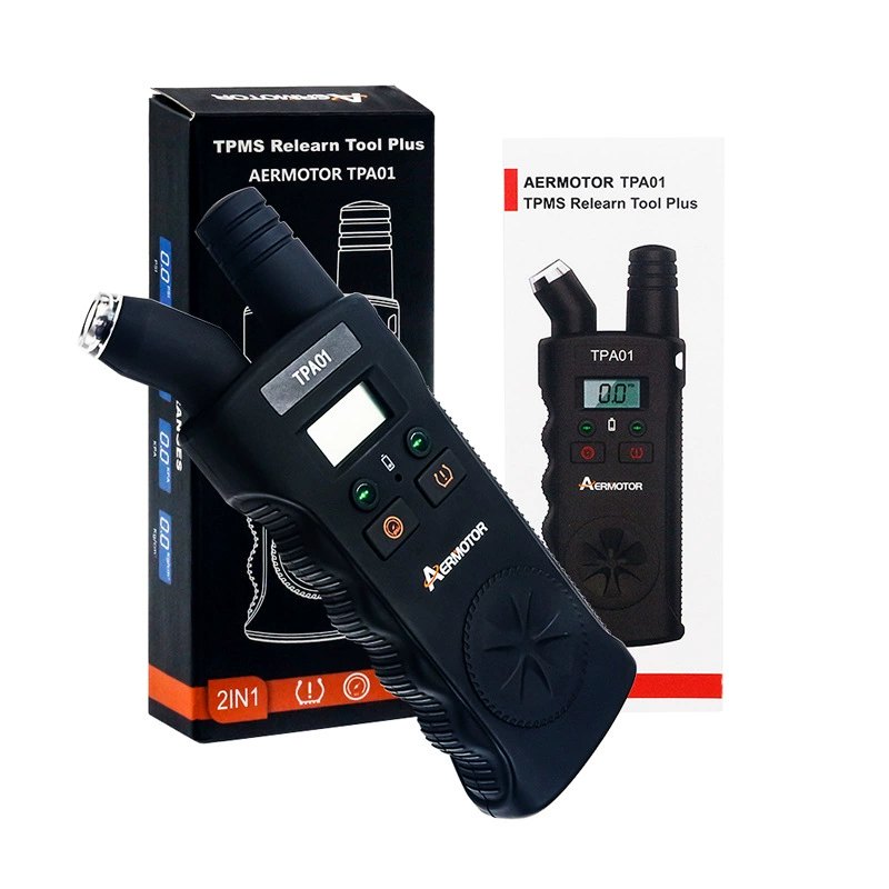 TPMS Relearn Tool Plus Digital Tire Pressure Gauge 150 PSI 2-in-1 Car Diagnostic Scanner for Auto Maintenance, Universal Fit, Black