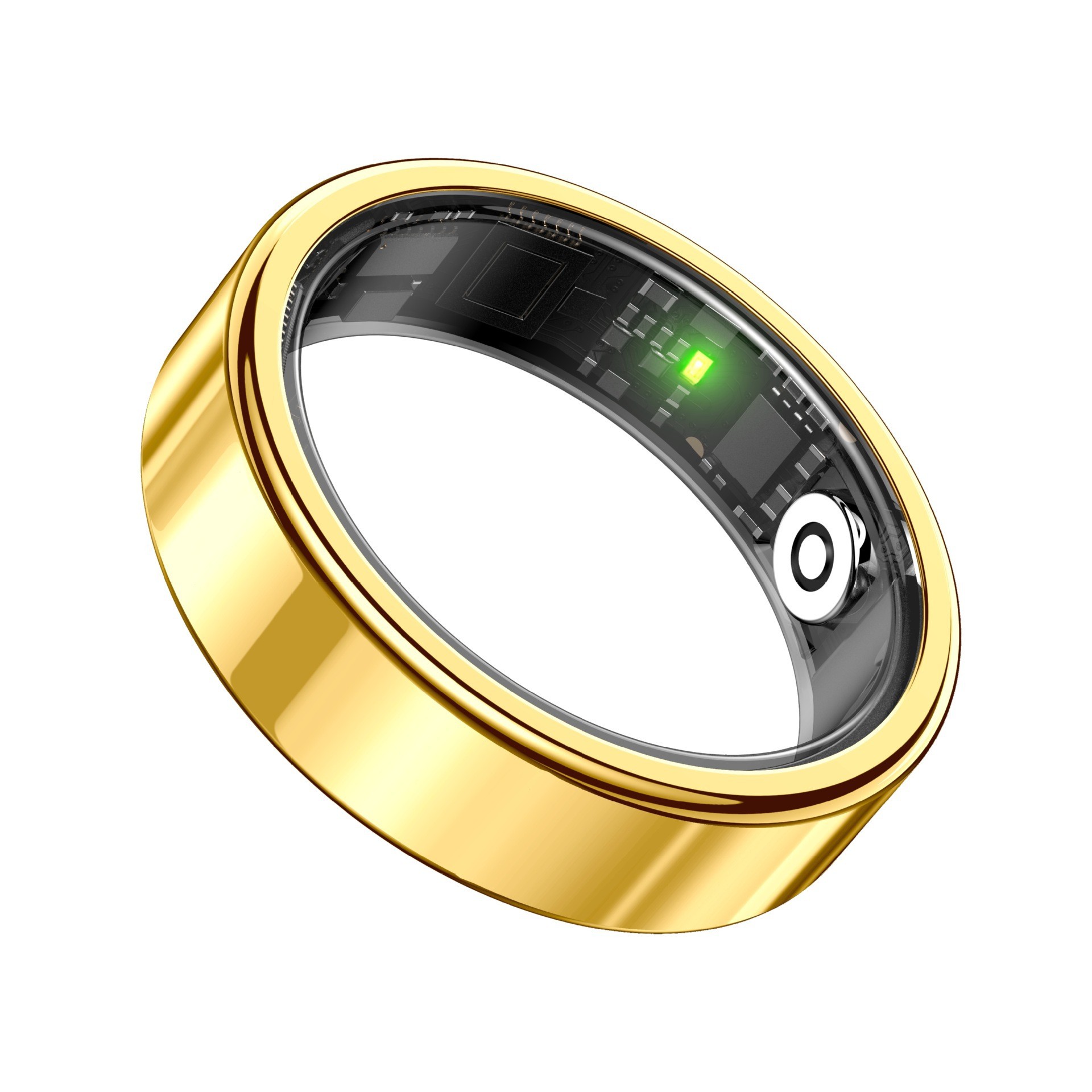 Smart Ring 6.8mm Heart Rate Blood Oxygen Sleep Monitor Health Tracker Bluetooth Fitness Ring for Men Women, Sizes 8-13, Android iOS