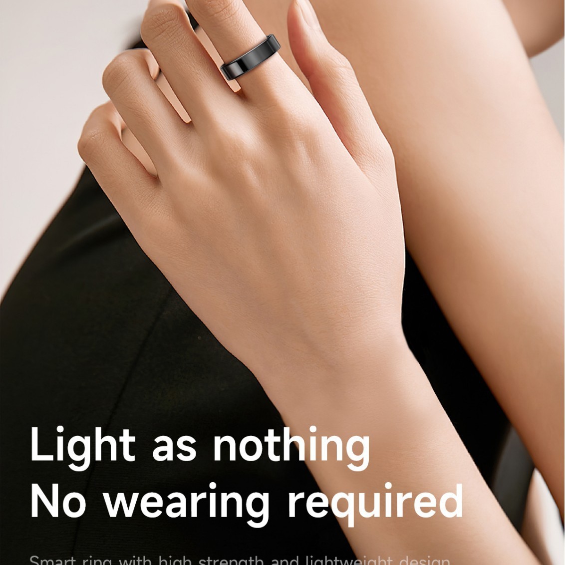 Smart Ring 6.8mm Heart Rate Blood Oxygen Sleep Monitor Health Tracker Bluetooth Fitness Ring for Men Women, Sizes 8-13, Android iOS