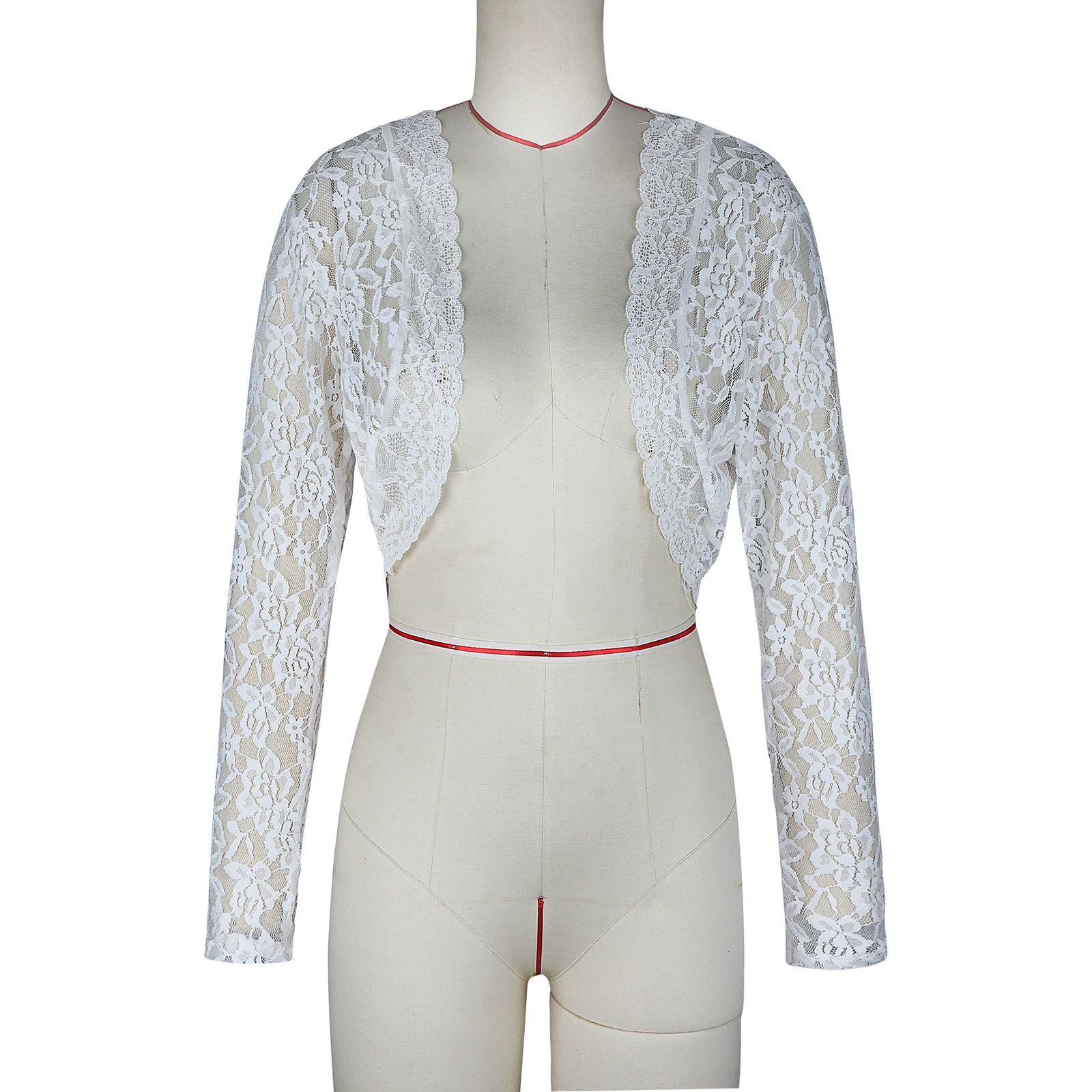 New Fashion Women's Spring and Autumn Women's Loose Casual Solid Color Lace Inch Shirt