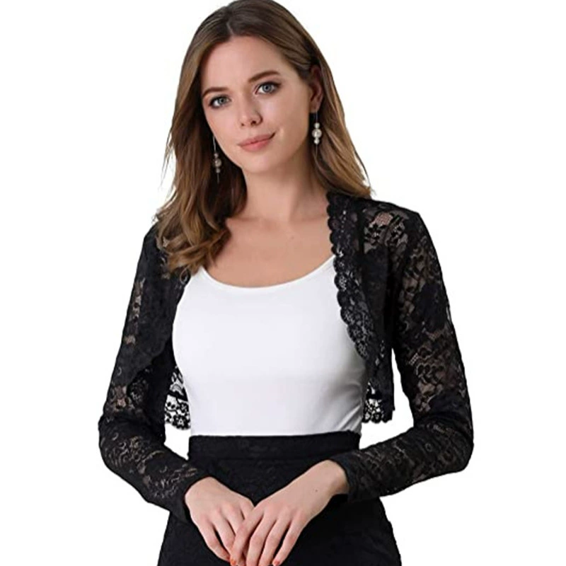 New Fashion Women's Spring and Autumn Women's Loose Casual Solid Color Lace Inch Shirt