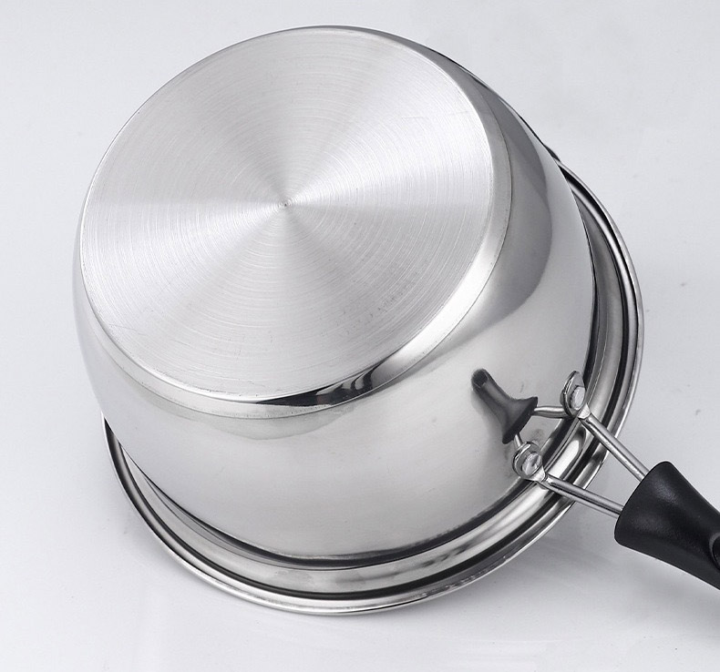Set of 12PCS Non-stick Stainless Steel Cookware Set Cooking Pot Set Sufuria Set (3PCS 16/18/20CM Pots+3PCS Glass Lids+6pcs cookware accessories)