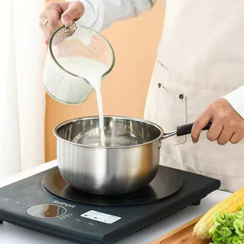 Set of 12PCS Non-stick Stainless Steel Cookware Set Cooking Pot Set Sufuria Set (3PCS 16/18/20CM Pots+3PCS Glass Lids+6pcs cookware accessories)