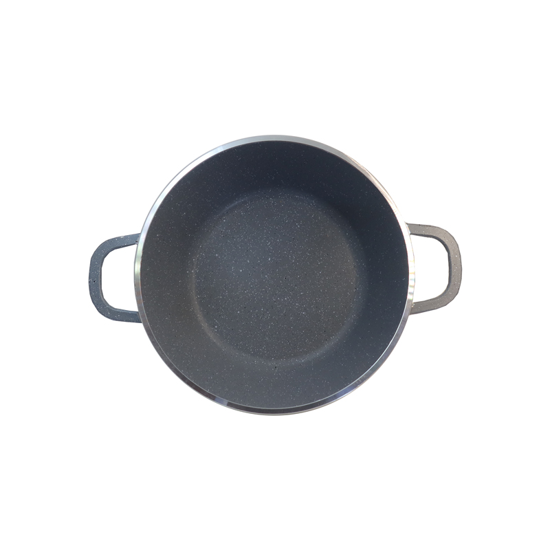 【On Sale】HotChef Set of 10PCS Non-stick Aluminum  Cookware Set Sufuria Set Marble Coating Cooking Pot Soup Pots Set (5PCS 18/22/26/26/30 CM Pots+5PCS Lids)