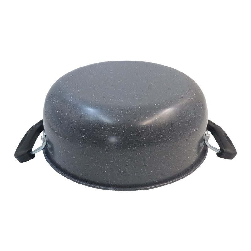 HotChef Set of 6PCS Non-stick Iron Marble Coating Cookware Set  Sufuria Set Cooking Pot Soup Pots Set Suitable for Induction Cookers (3PCS 22/24/26CM Pots+3PCS Lids) TTG123