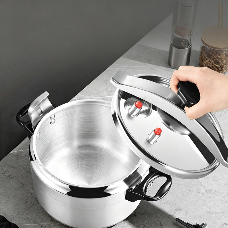 1PC 3L/5L/7L /9L  Aluminum Pressure Cooker Large Capacity Pressure Cooker for Gas Stove , Explosion Proof Pressure Canner with Easy Lock Lid, Fast Cooking Cookware