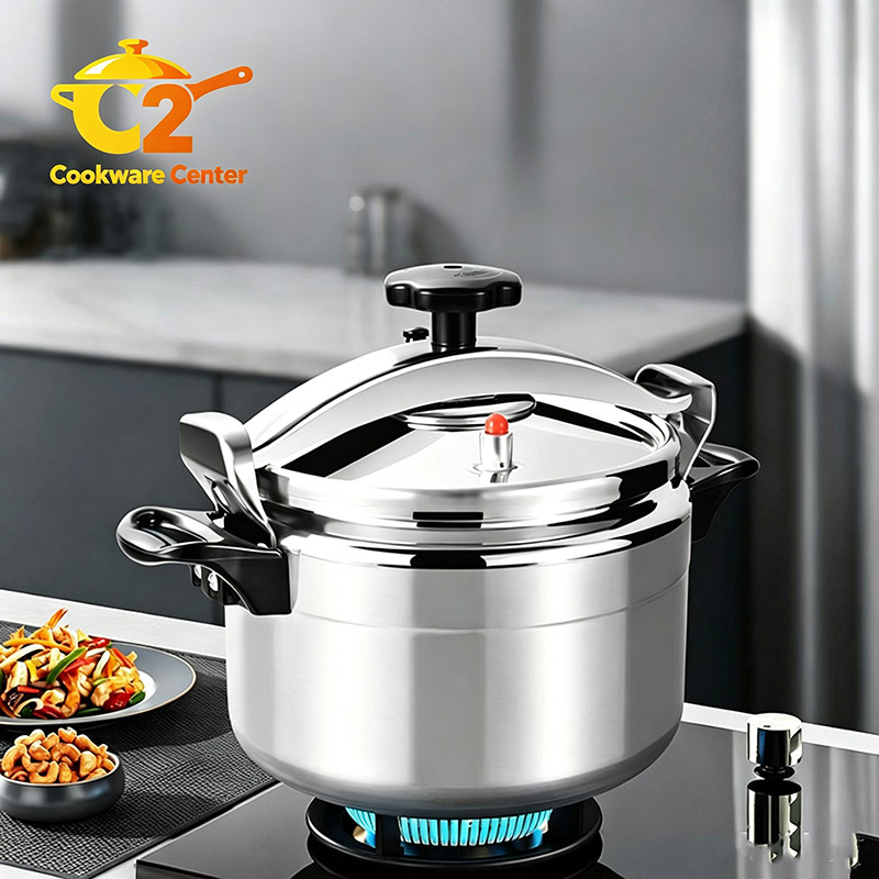 1PC 3L/5L/7L /9L  Aluminum Pressure Cooker Large Capacity Pressure Cooker for Gas Stove , Explosion Proof Pressure Canner with Easy Lock Lid, Fast Cooking Cookware