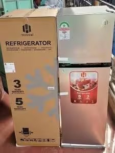 Hanmac 173 liters Double Door Refrigerators Energy Efficient Direct Cool Refrigerator with Top Mount Freezer Keeps Food, Fruits and Drinks Fresh and Cold Fridge