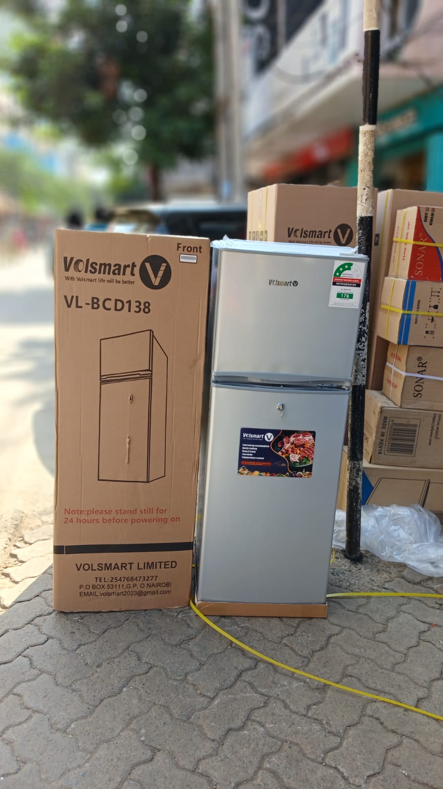 Volsmart 138 liters Double Door Refrigerators Energy Efficient Cooling Refrigerator with Top Mount Freezer Keeps Food, Fruits and Drinks Fresh and Cold Fridge