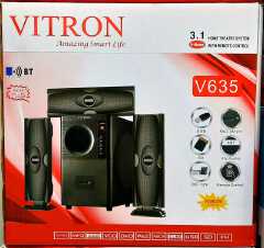 Vitron V635 3.1CH  Home Theater System USB, SD, FM, BT, AC DC Function 10000W P.M.P.O  Multimedia Sound Speaker System Subwoofer ni with Remote Control Woofer