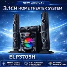 Ailyons ELP-3705H 3.1CH Home theater subwoofer speaker system with Dynamic RGB Lighting Bluetooth FM radio and remote control Multimedia Speaker System Woofer