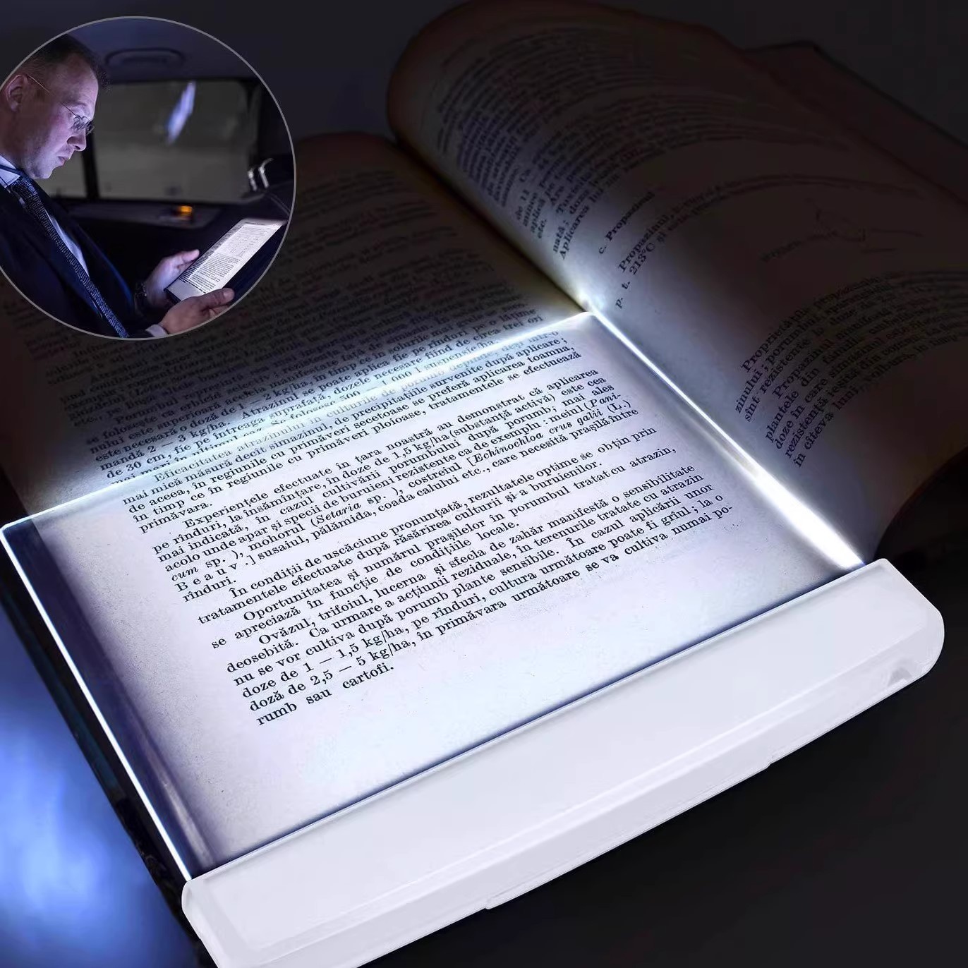 LED Flat Panel Night Vision Reading Light  Eye Protection Reading Light Student Night Reading Lights Reading in Bed Gift