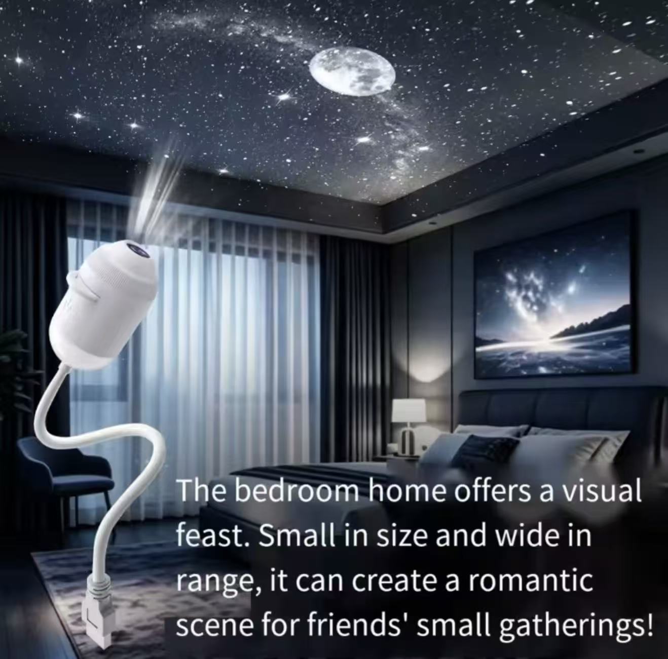 12in 1 Mini Galaxy Star Projector Night Light Nebula Ceiling LED Lamp USB Star Night Light Starry Sky Ambient Lamp for Bedroom Party Decorative Lighting Projectors