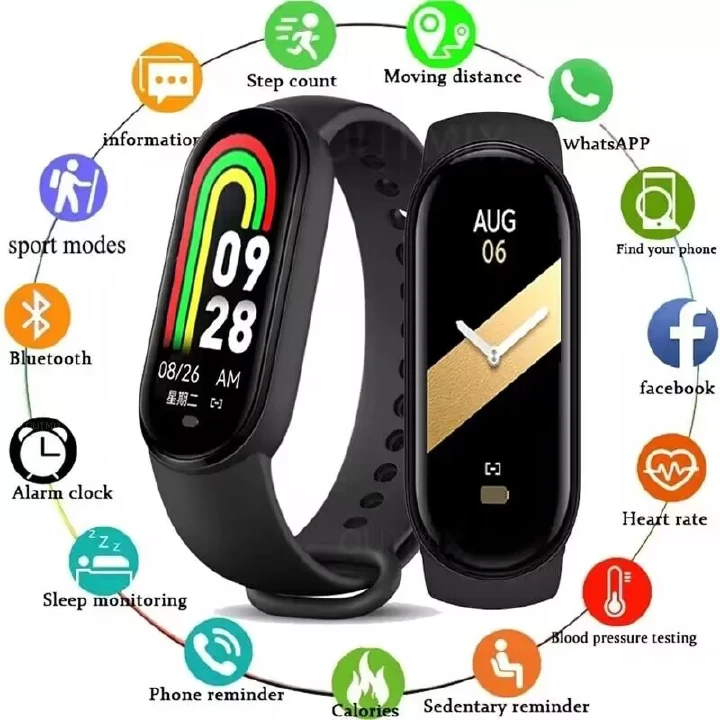 New M6/M8  Smart Band Men Fitness Smart Watches Sports Tracker Smartwatch For Smart Phones