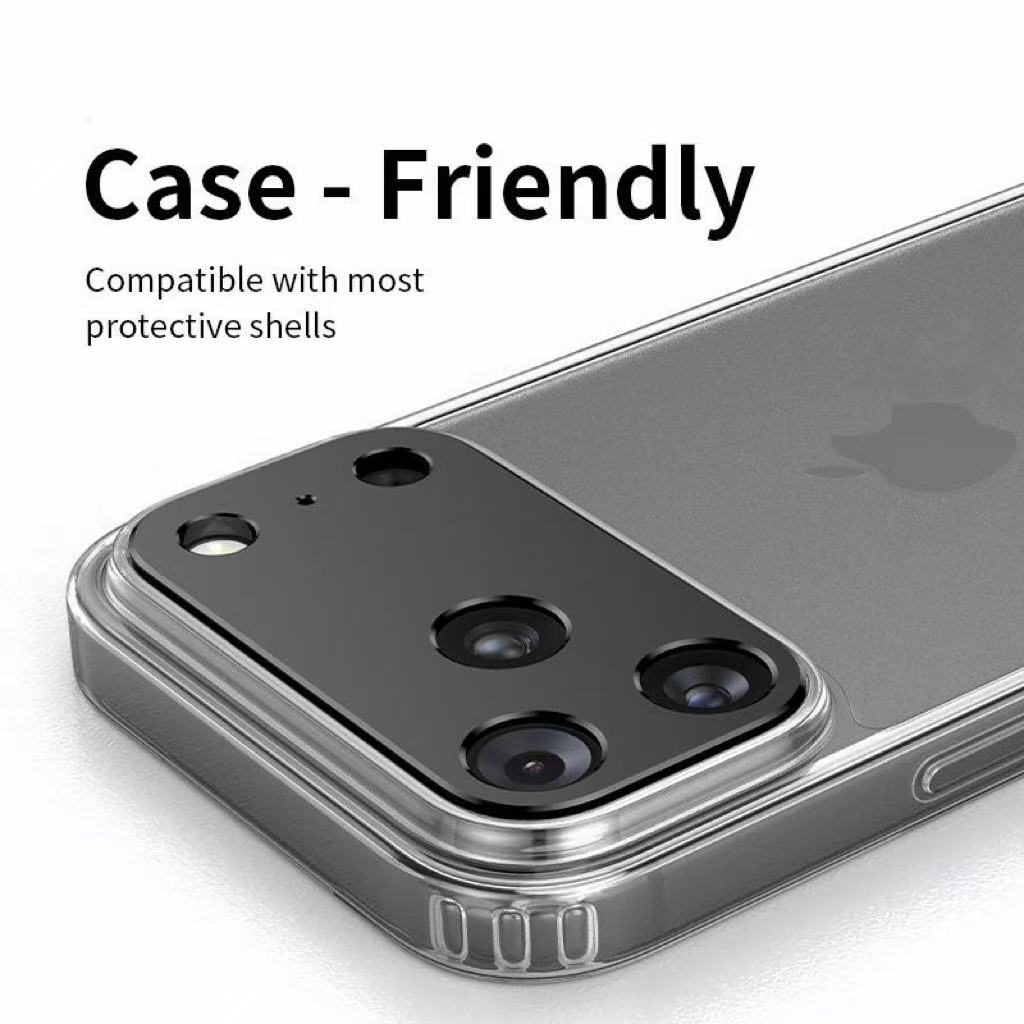 iPhone 17 Pro Max Camera Bezel Anti Scratch Metal Frame Cover Hollow Film Super Slim Lens Protector Cap Sticker