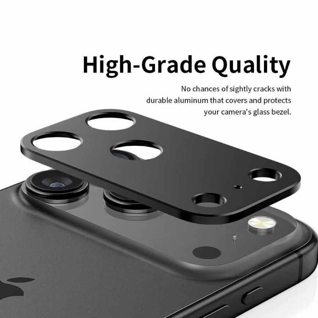 iPhone 17 Pro Max Camera Bezel Anti Scratch Metal Frame Cover Hollow Film Super Slim Lens Protector Cap Sticker