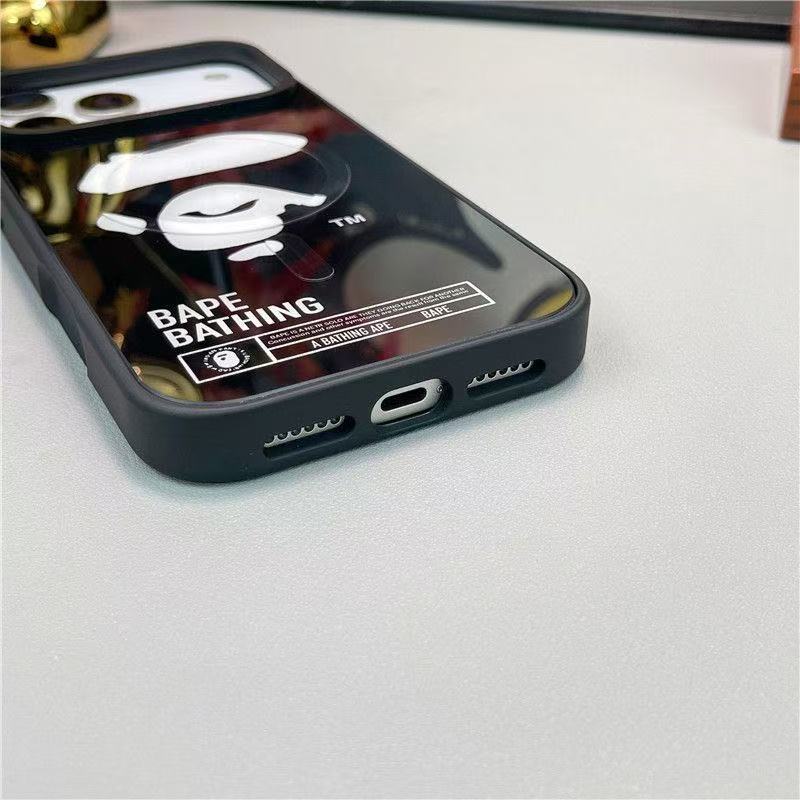 New Magnetic Phone Case Bape Fashion Phone Covers For iPhone 17Pro Max iPhone 16pro max iPhone 15 Wireless Charging Case