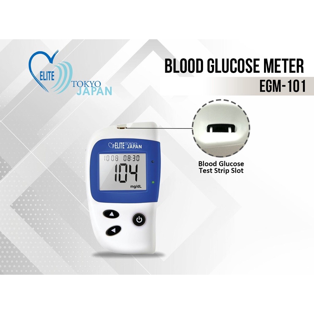 Indoplas Elite Blood Glucose Meter Glucometer Monitoring System SET 2 EGM101