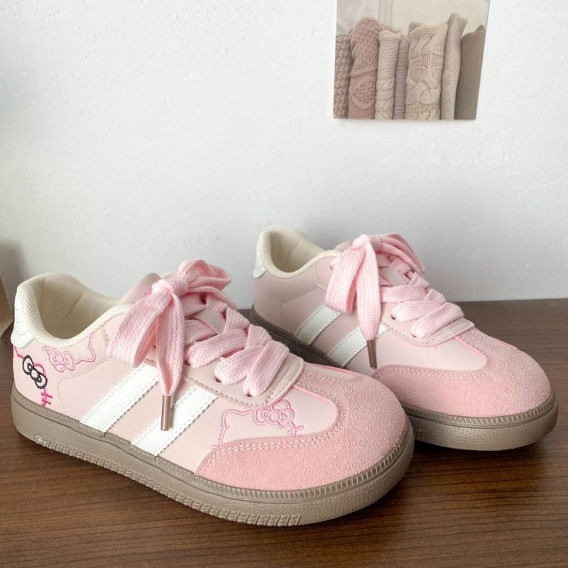 Women's Shoes Cartoon Style Girl Sneakers Fashion Casual Shoes Thick Sole Comfortable Non-Slip Flat Trainers Ladies Sports Shoes All-Match Daily Wear