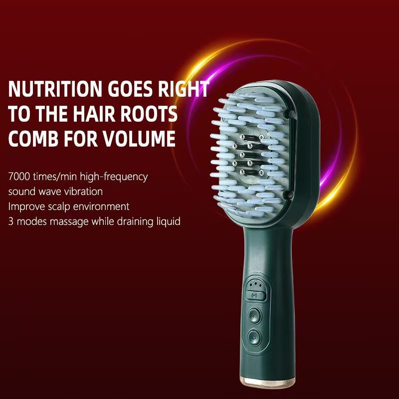 Red Light Scalp Massager Hair Growth Comb Electric Head Massage Brush with Serum Essence Applicator Hair Care Device Scalp Care Massaging Comb