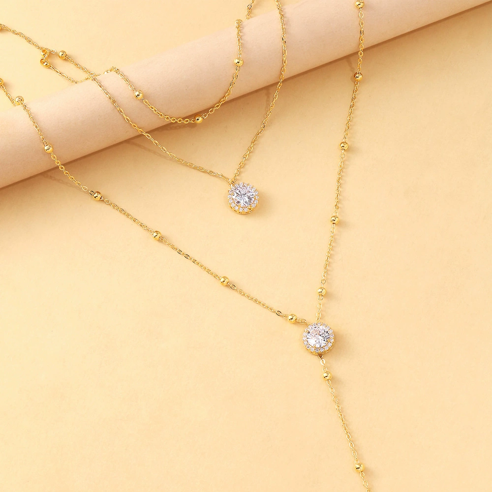 Women  Body Jewelry Elegant Rhinestone Back Drop Necklace for Women Water Drop Bridal Back Chain for Backless Dress, Wedding Party Accessories Back Necklace