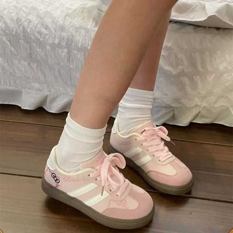 Women's Shoes Cartoon Style Girl Sneakers Fashion Casual Shoes Thick Sole Comfortable Non-Slip Flat Trainers Ladies Sports Shoes All-Match Daily Wear