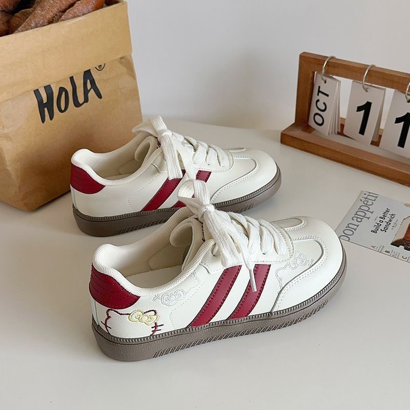 Women's Shoes Cartoon Style Girl Sneakers Fashion Casual Shoes Thick Sole Comfortable Non-Slip Flat Trainers Ladies Sports Shoes All-Match Daily Wear