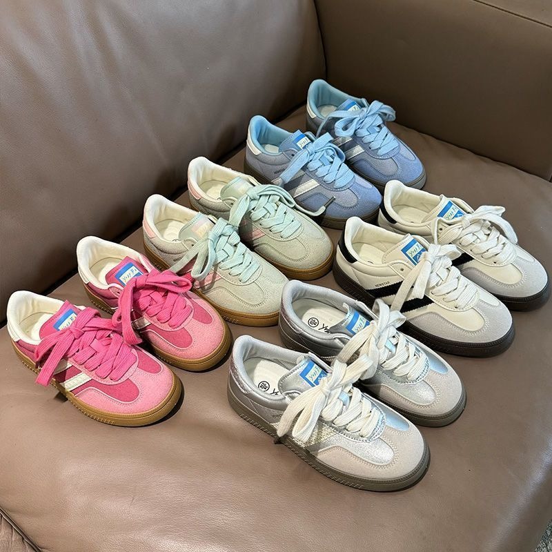 Women Sneakers Korean Style Fashion Casual Shoes Comfortable Non-Slip Flat Trainers Girl Shoes All-Match Daily Wear