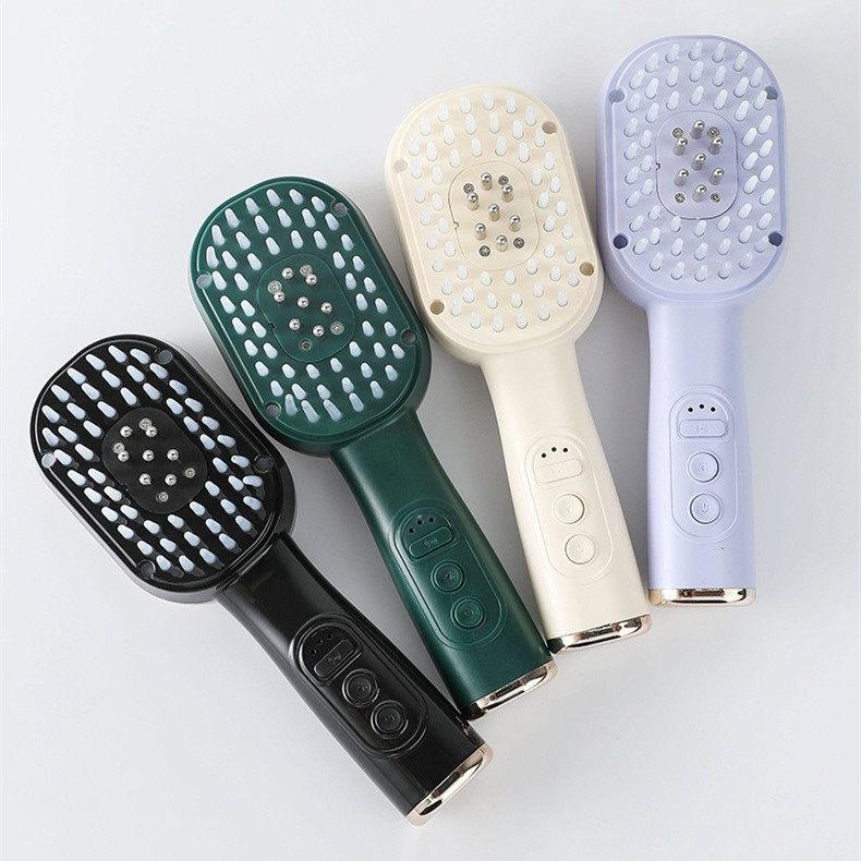Red Light Scalp Massager Hair Growth Comb Electric Head Massage Brush with Serum Essence Applicator Hair Care Device Scalp Care Massaging Comb