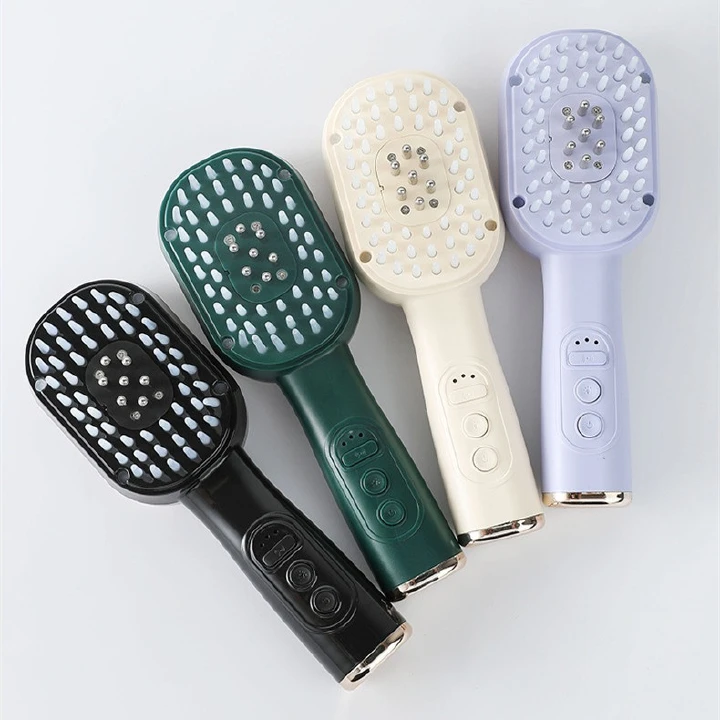 Red Light Scalp Massager Hair Growth Comb Electric Head Massage Brush with Serum Essence Applicator Hair Care Device Scalp Care Massaging Comb