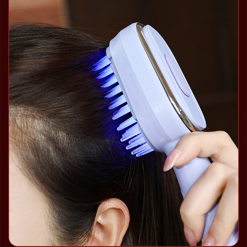 Red Light Scalp Massager Hair Growth Comb Electric Head Massage Brush with Serum Essence Applicator Hair Care Device Scalp Care Massaging Comb