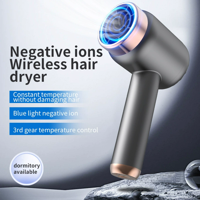 Wireless Hair Dryer Constant Temperature Blow Dryer for Home Travel Dormitory Hair Styling Tools USB Rechargeable Hair Dryer