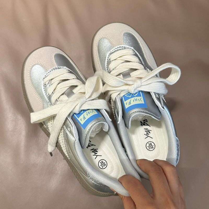 Women Sneakers Korean Style Fashion Casual Shoes Comfortable Non-Slip Flat Trainers Girl Shoes All-Match Daily Wear