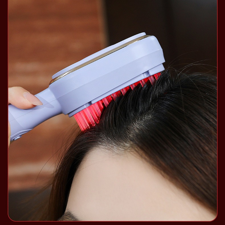 Red Light Scalp Massager Hair Growth Comb Electric Head Massage Brush with Serum Essence Applicator Hair Care Device Scalp Care Massaging Comb
