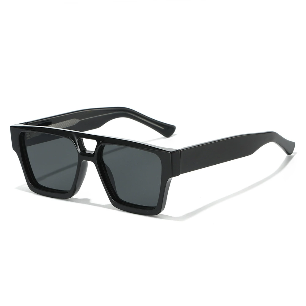 Polarized UV400 Sunglasses for Men & Women Vintage Double Bridge Square Frame Driving Sun Glasses Eyewear Accessory Sunglass Woman