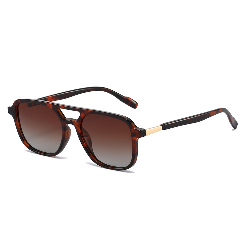 Polarized UV400 Sunglasses for Men & Women Vintage Double Bridge Square Frame Driving Sun Glasses Eyewear Accessory Sunglass Woman Sunglass Man