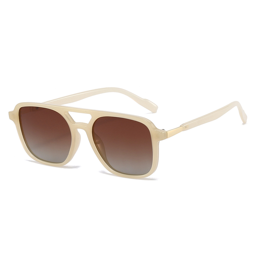 Polarized UV400 Sunglasses for Men & Women Vintage Double Bridge Square Frame Driving Sun Glasses Eyewear Accessory Sunglass Woman Sunglass Man