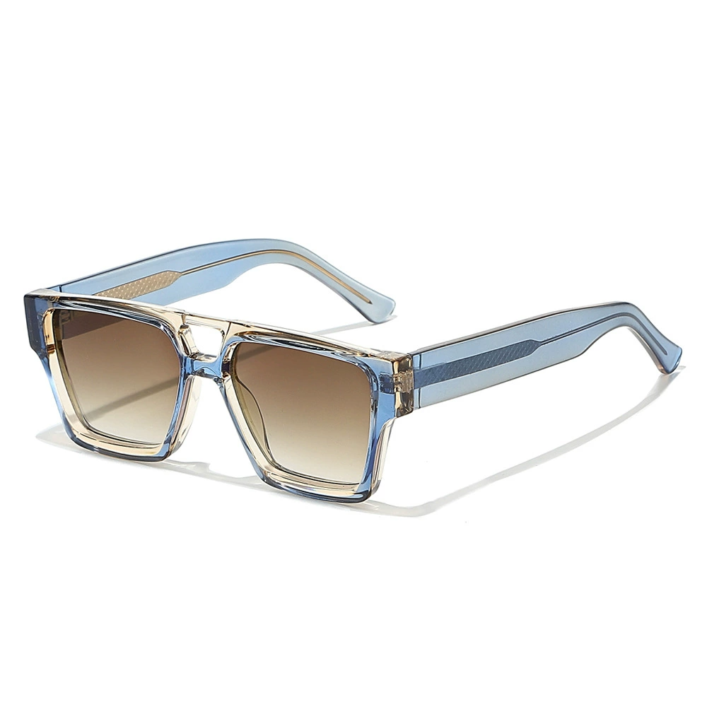Polarized UV400 Sunglasses for Men & Women Vintage Double Bridge Square Frame Driving Sun Glasses Eyewear Accessory Sunglass Woman