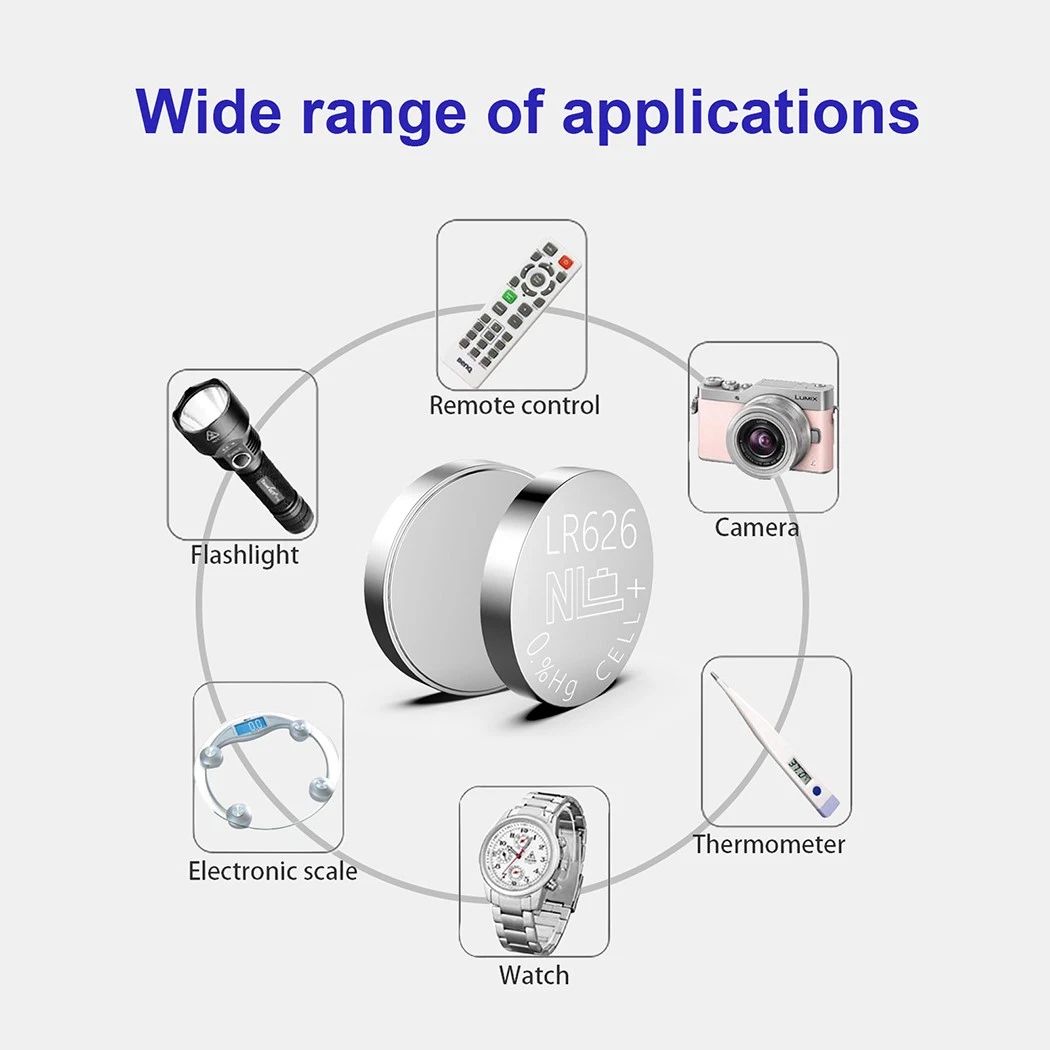 PKCELL Pack of 10 AG4 1.5V Best Quality Batteries LR626 SR66 SR626SW Alkaline Button Watch Battery AG 4 377 376 364 363
