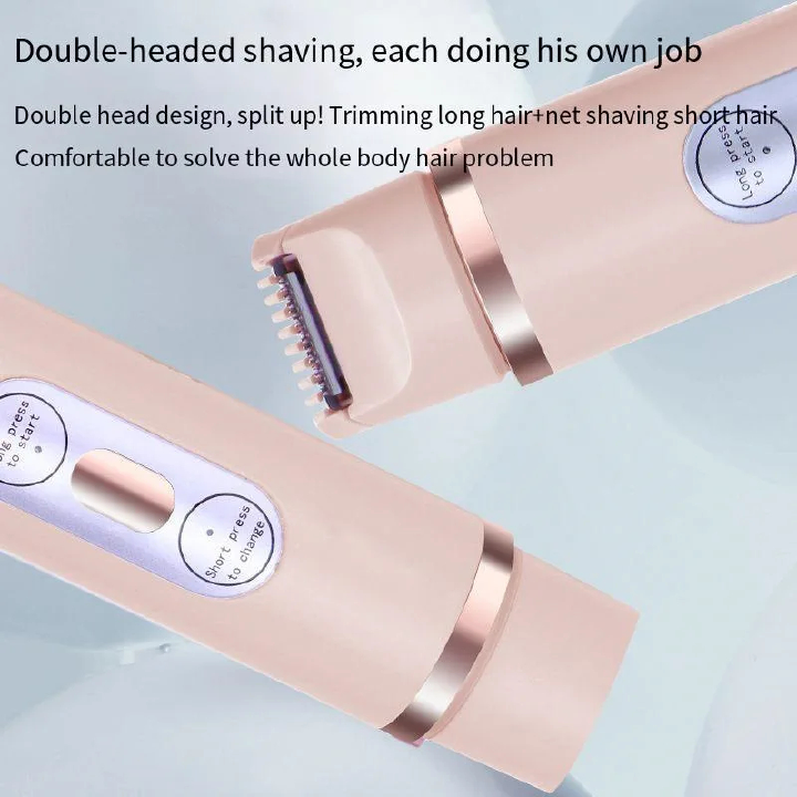 Women's Dual-Head Electric Shaver Full Body Hair Removal Device Twin Blade Multi-Functional Leg Private Area Trimming Household