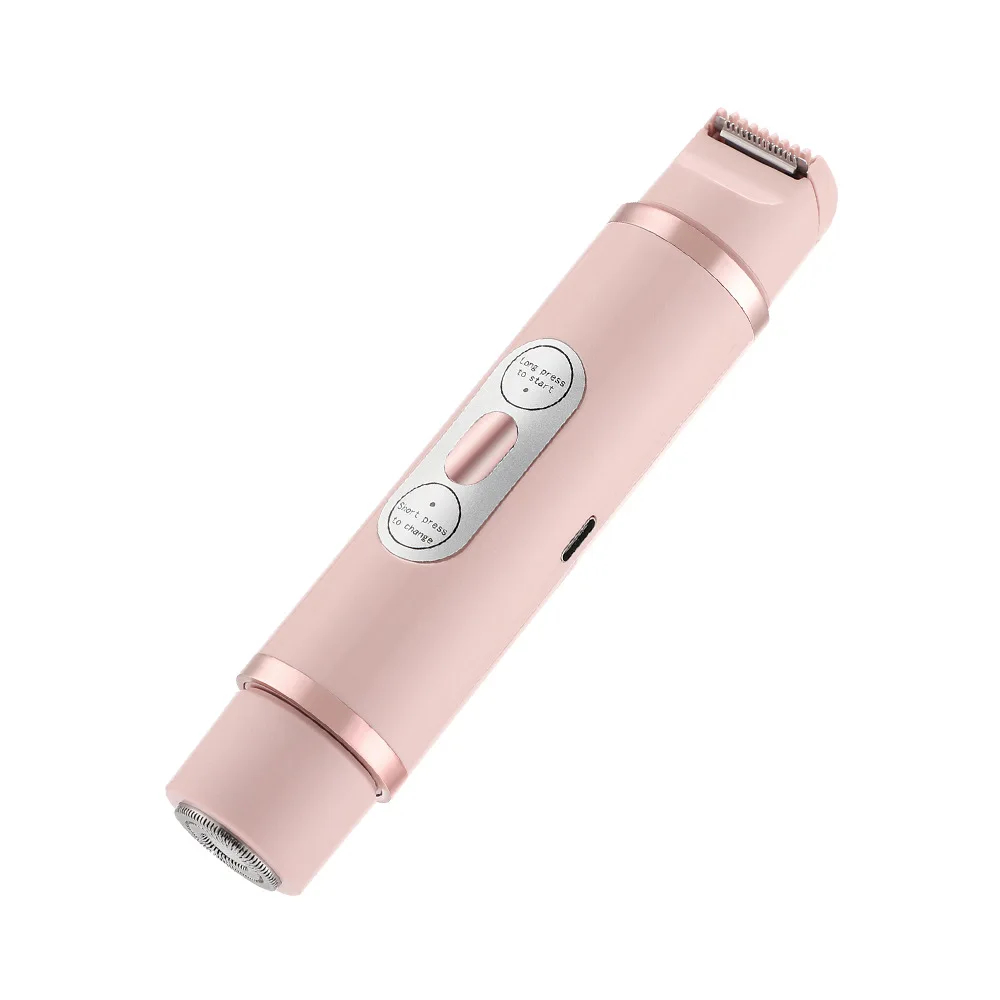 Women's Dual-Head Electric Shaver Full Body Hair Removal Device Twin Blade Multi-Functional Leg Private Area Trimming Household