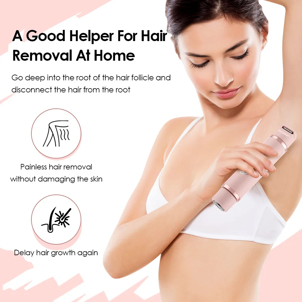 Women's Dual-Head Electric Shaver Full Body Hair Removal Device Twin Blade Multi-Functional Leg Private Area Trimming Household
