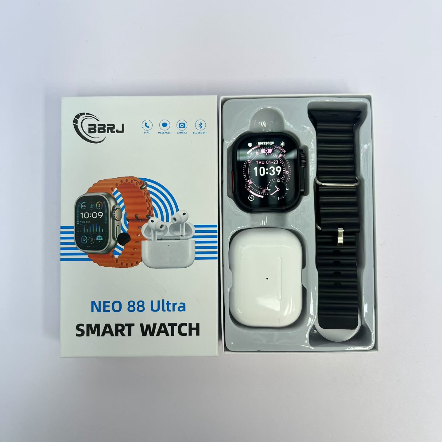 Waterproof TWS Sports Earbuds Smart Watch and Earbuds Heart Rate Bluetooth Call MP3 Music Smart Bracelet+Earphones Set