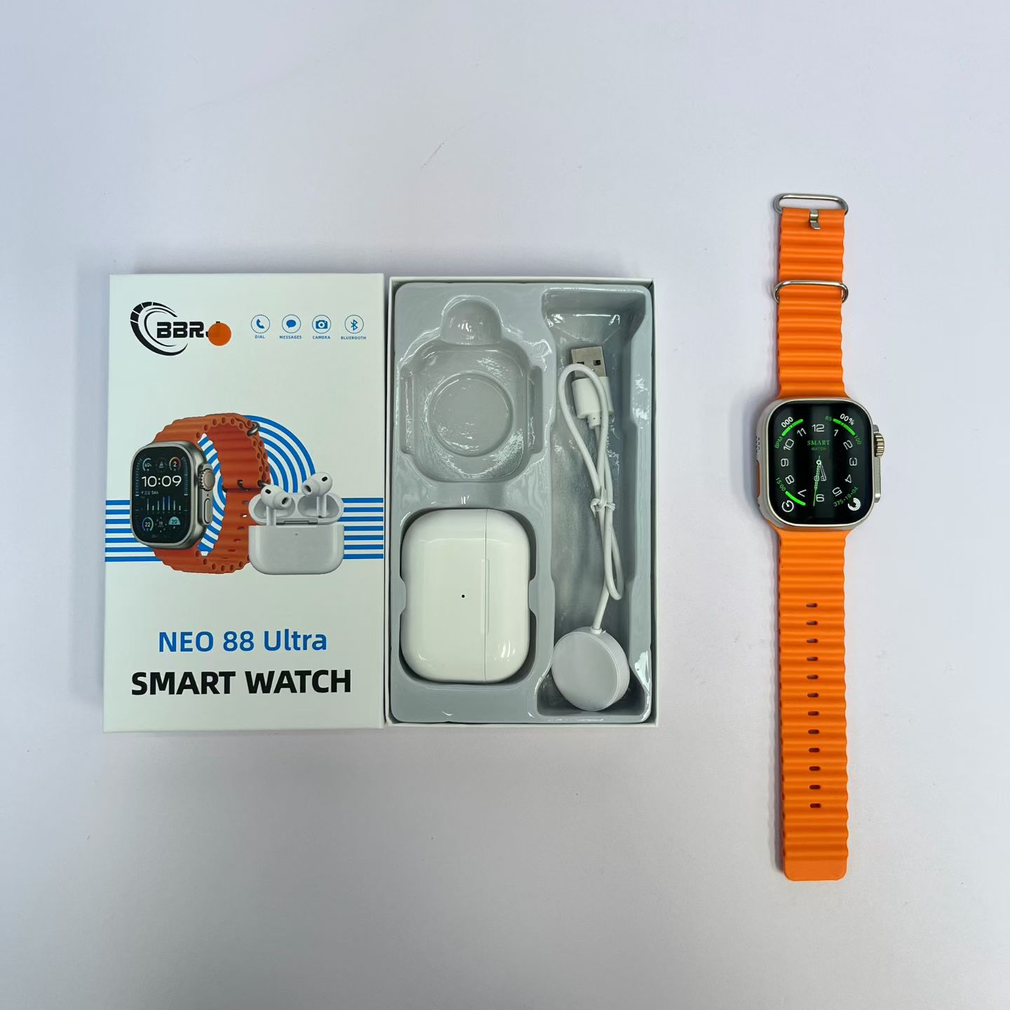 Waterproof TWS Sports Earbuds Smart Watch and Earbuds Heart Rate Bluetooth Call MP3 Music Smart Bracelet+Earphones Set
