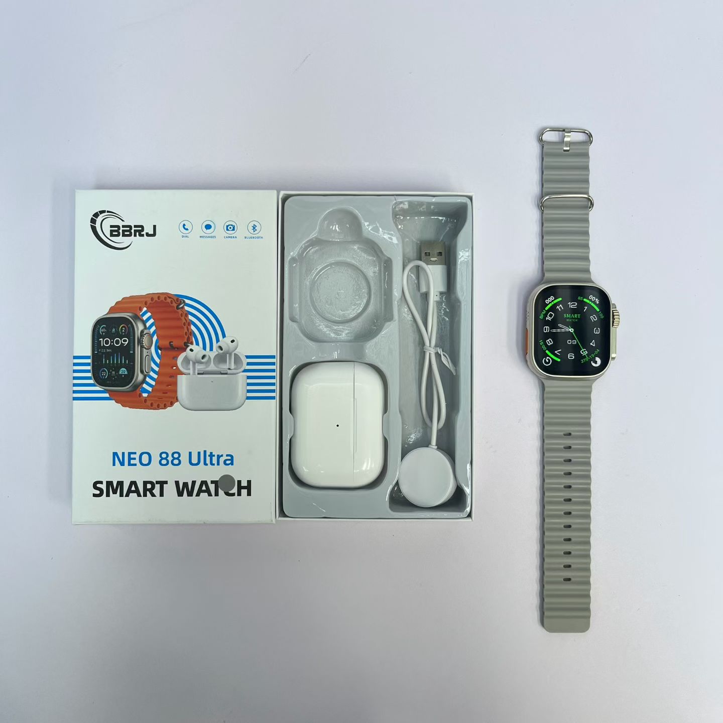 Waterproof TWS Sports Earbuds Smart Watch and Earbuds Heart Rate Bluetooth Call MP3 Music Smart Bracelet+Earphones Set