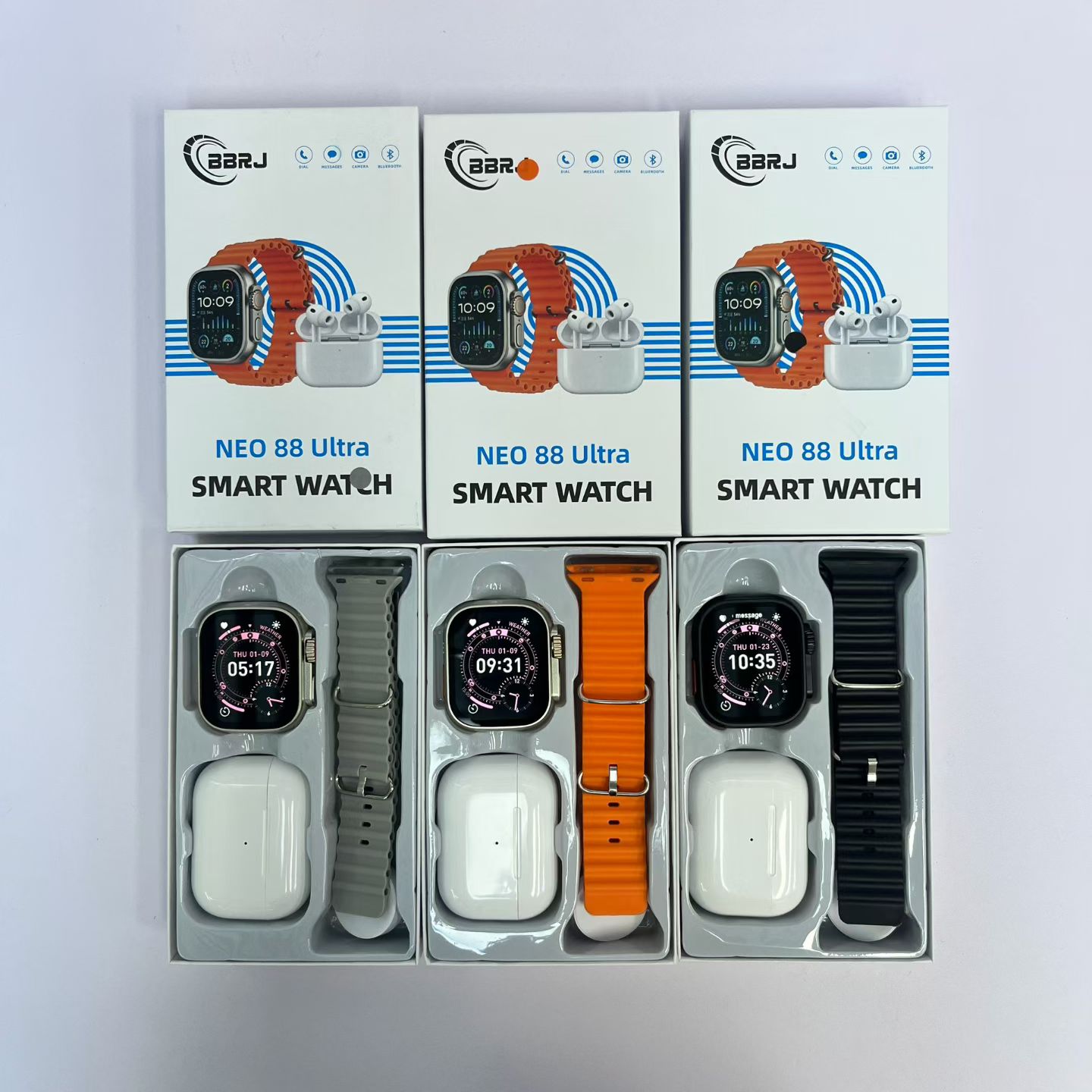 Waterproof TWS Sports Earbuds Smart Watch and Earbuds Heart Rate Bluetooth Call MP3 Music Smart Bracelet+Earphones Set