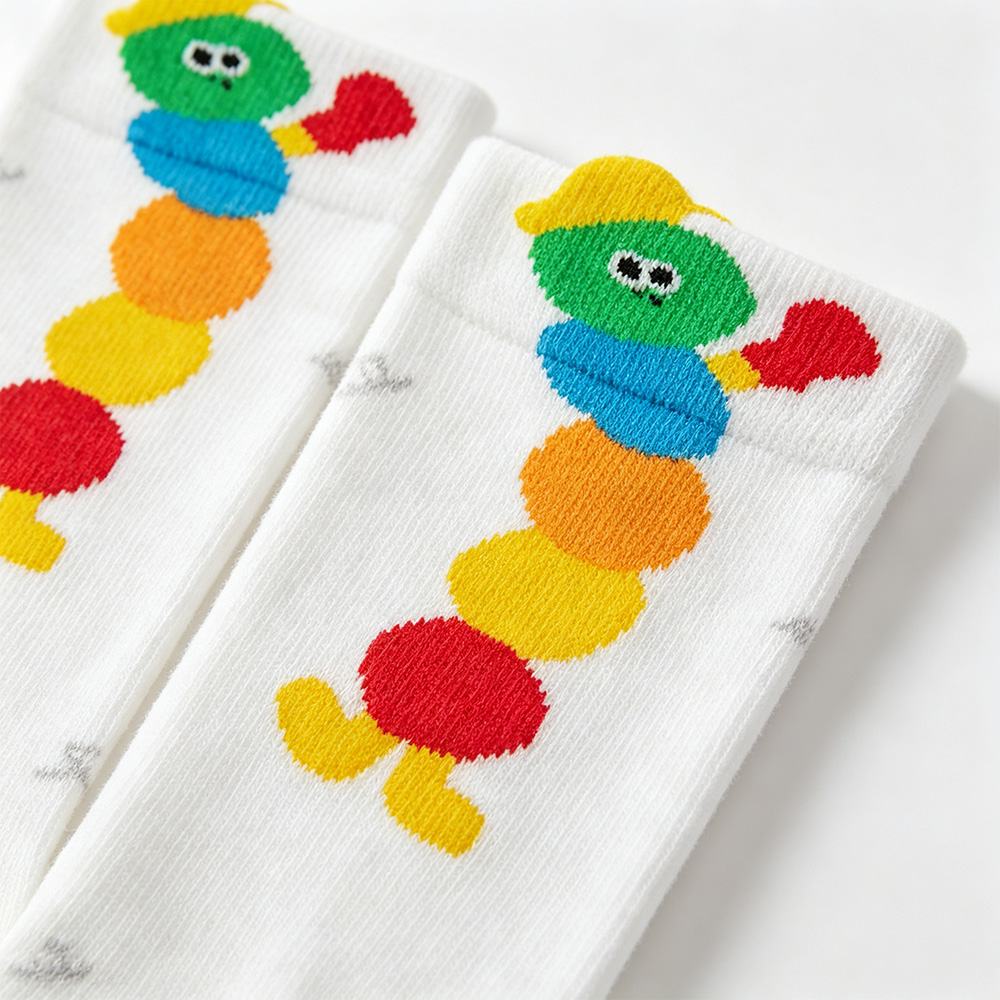 3 Pairs Baby Knee High Cotton Socks, Seamless Toe Infant Long Socks, Loose Cuff Anti Binding Toddler Socks, Cute Cartoon Breathable Baby Stockings For 0-3 Years Boys Girls